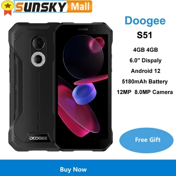 DOOGEE S51 4 GB 64 GB Strane Odtlačkov prstov ID 6.0