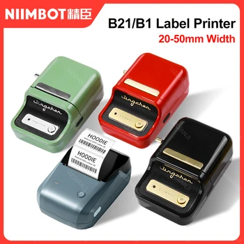 Niimbot B21 B1 Tepelná Label Nálepka Tlačiareň Multifunkčné Lepidlo samolepiace Labeller Bezdrôtový Stroj Papier 5 Roll Nastaviť