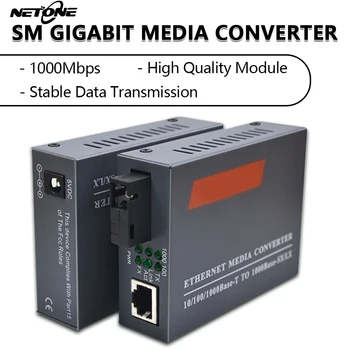 OPTFOCUS Gigabitový Média Konvertor 1000Mbps SM Vysielač SC Modul 20km A B 5pairs Optických Médií ConverterFree Doprava